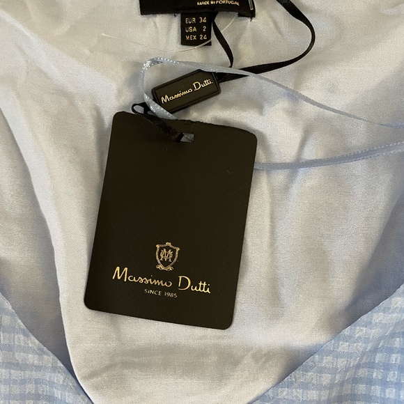 Massimo Dutti Blue Blouse Size 2 - Picture 2 of 2